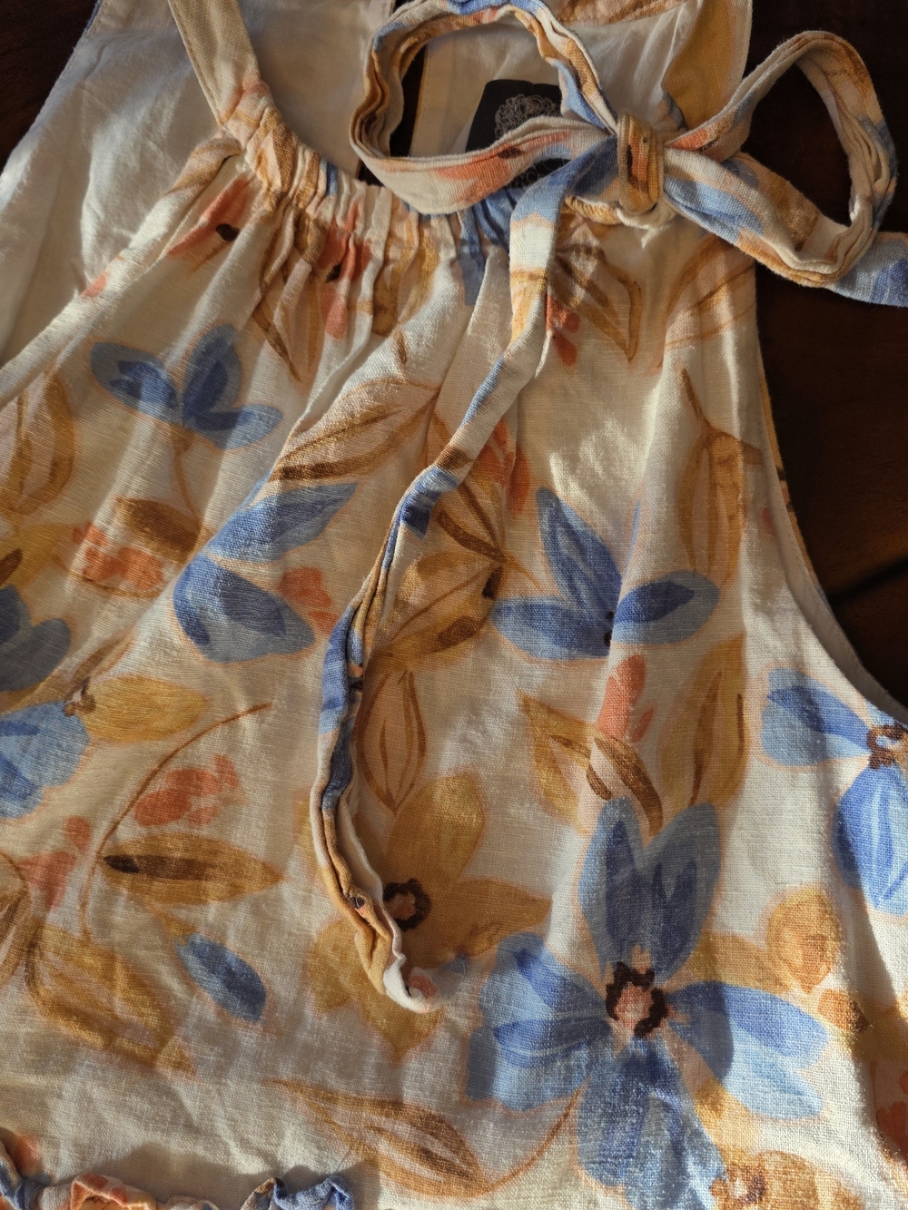 Vince Camuto🌼  Floral Dress in Blue & Peach🌼sz 6 Like New🌼